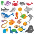 Illustration of sea creatures Royalty Free Stock Photo